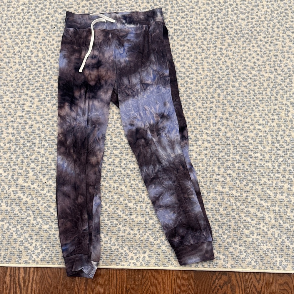 Garage Kids Tie-Dye Joggers in Black and Purple